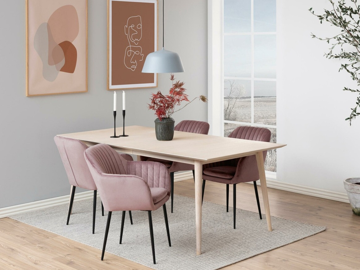 Ēdamistabas komplekts Norsica 513 (Dusty rozā + Melns)