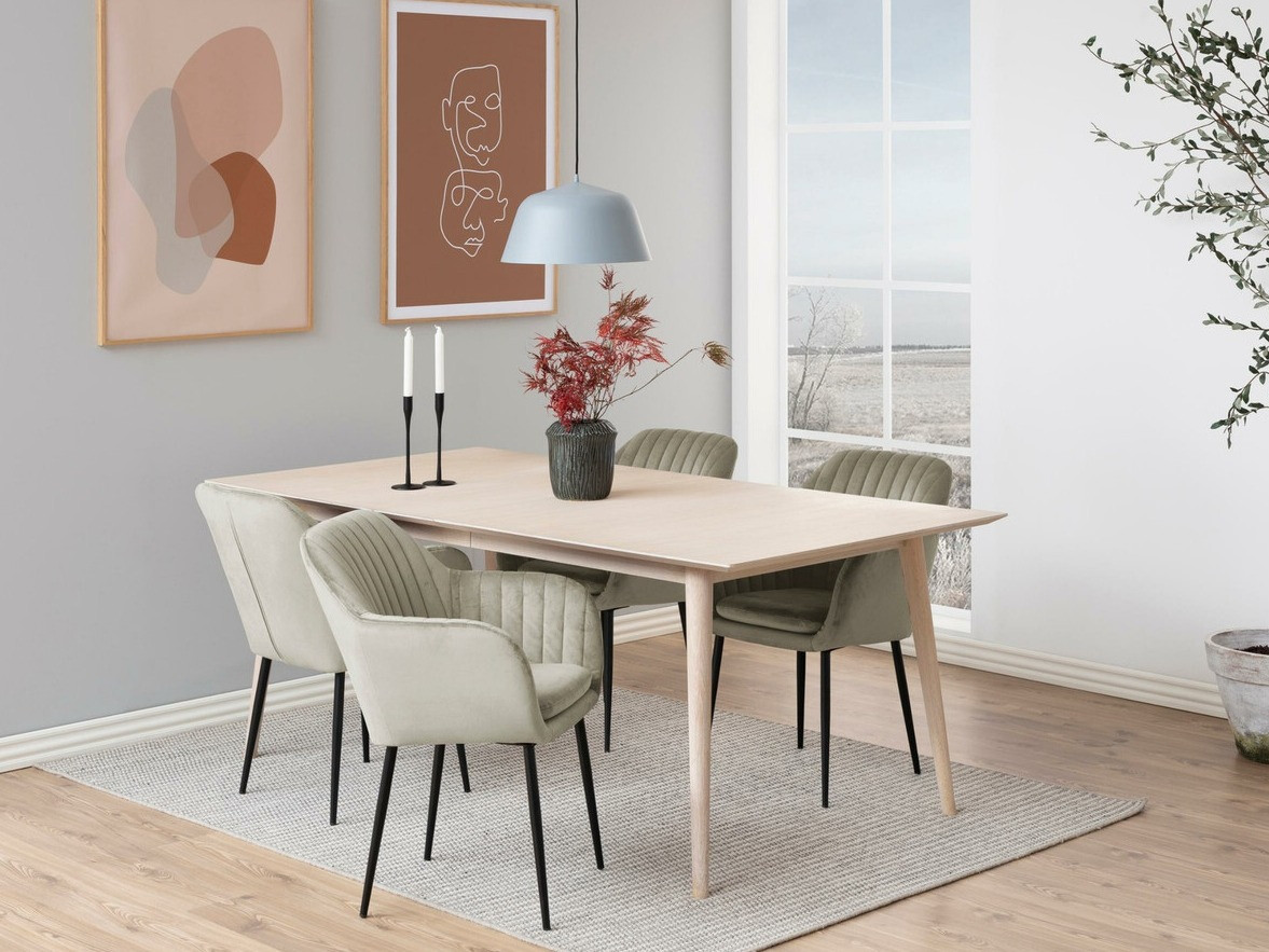 Ēdamistabas komplekts Norsica 513 (Krēms + Melns)