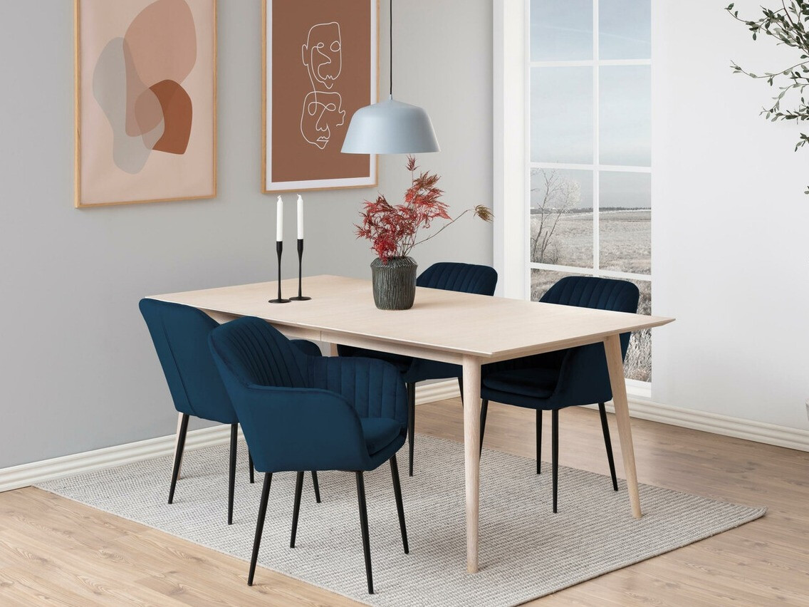 Ēdamistabas komplekts Norsica 513 (Tumši zils + Melns)