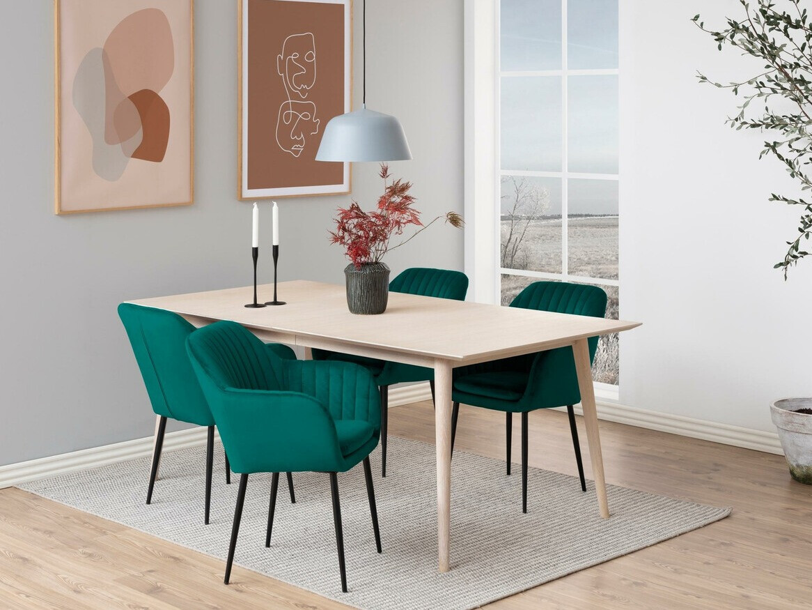 Ēdamistabas komplekts Norsica 513 (Zaļš + Melns)