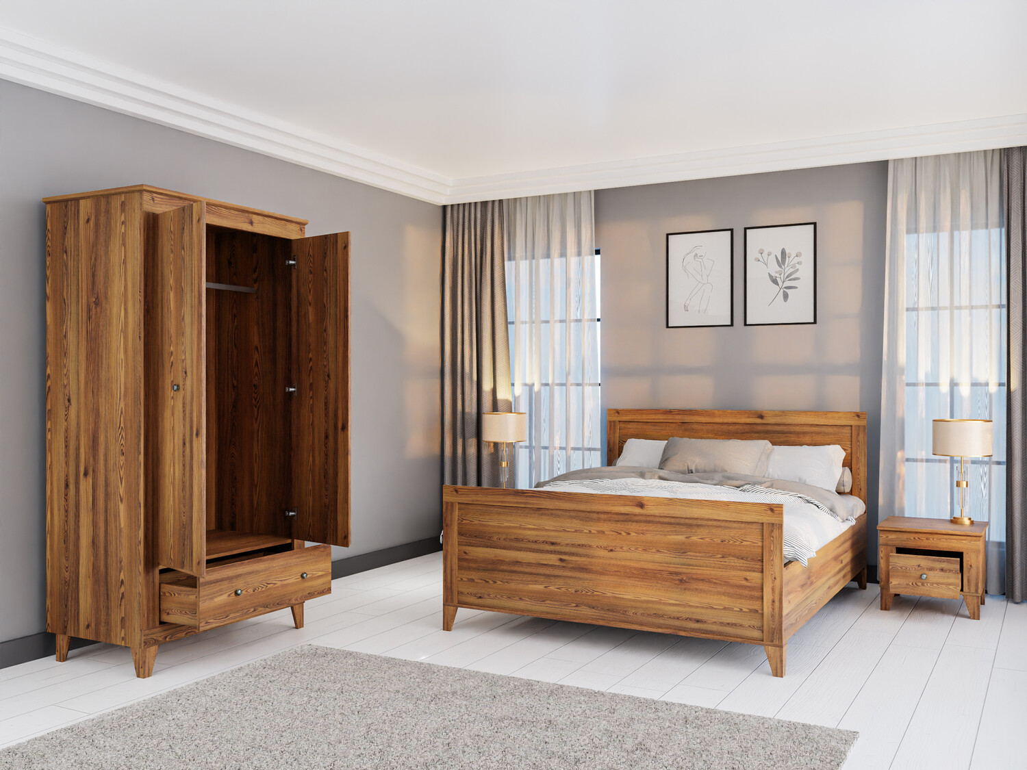 Guļamistabas komplekts Lirmora 126