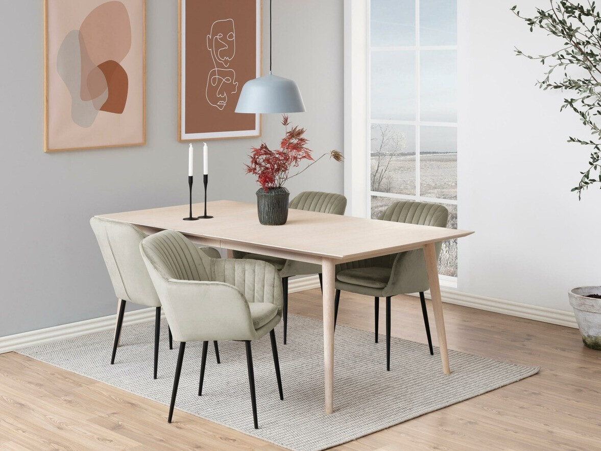 Обеденный гарнитур Norsica 513 (Крем + Чёрный)