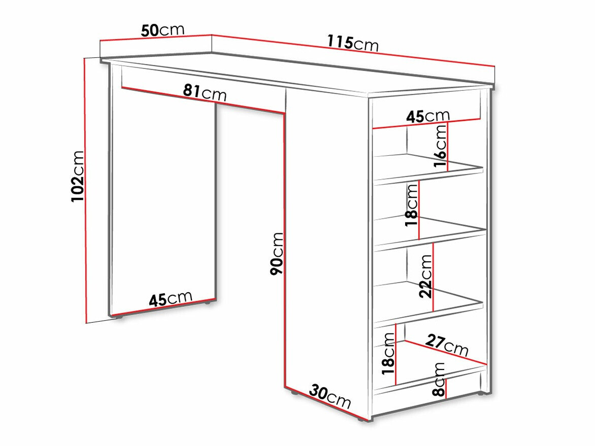 Bāra galds Comfivo Cedrus (Artisan ozols)