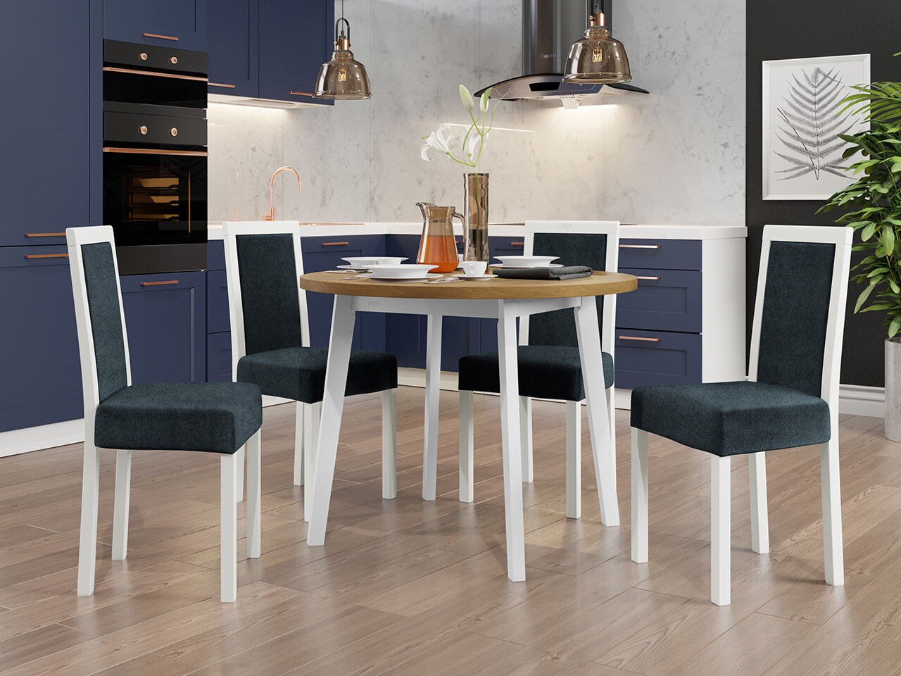 Ēdamistabas komplekts Victorville 306 (Balts)