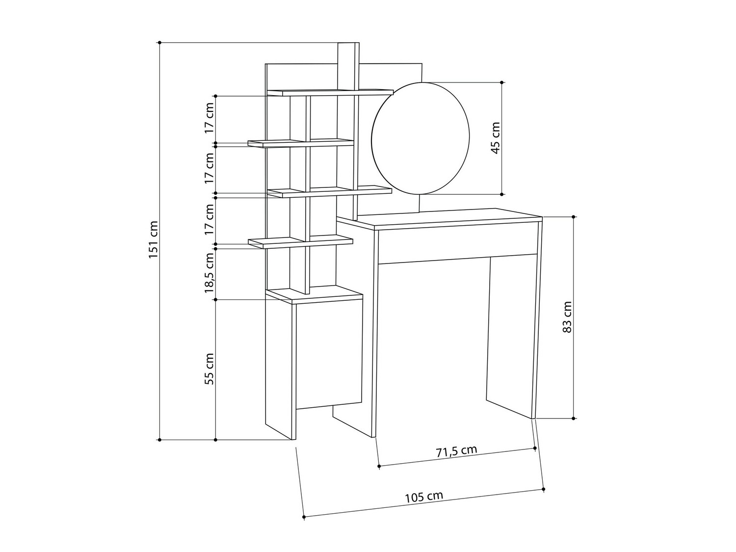 Grima galds Kailua 220 (Balts + Ozols)