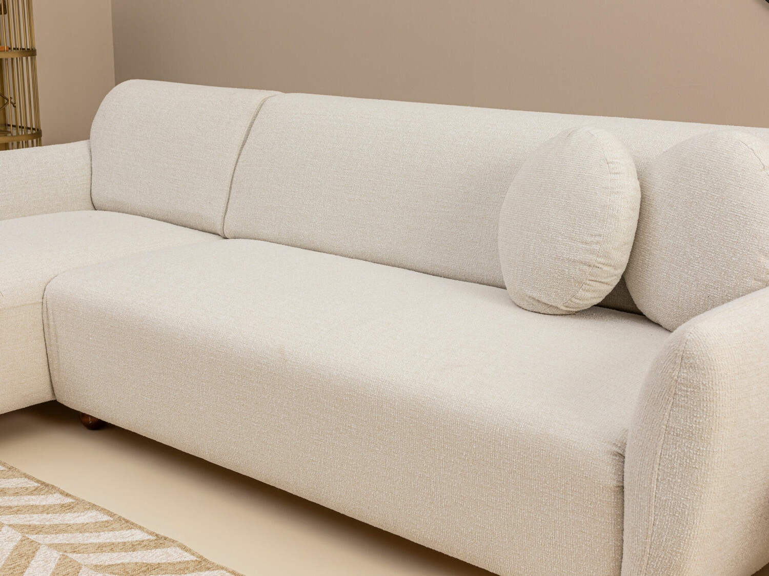 Stūra dīvāns Altadena 189 (Balts)