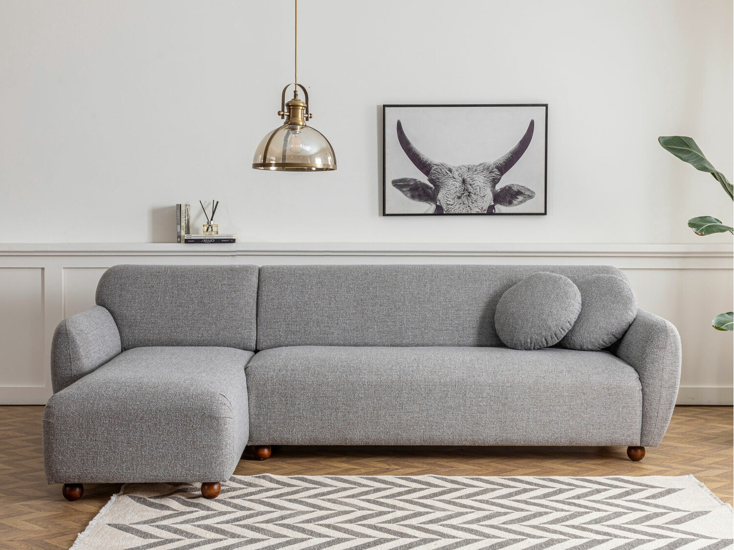 Stūra dīvāns Altadena 189 (Pelēks)