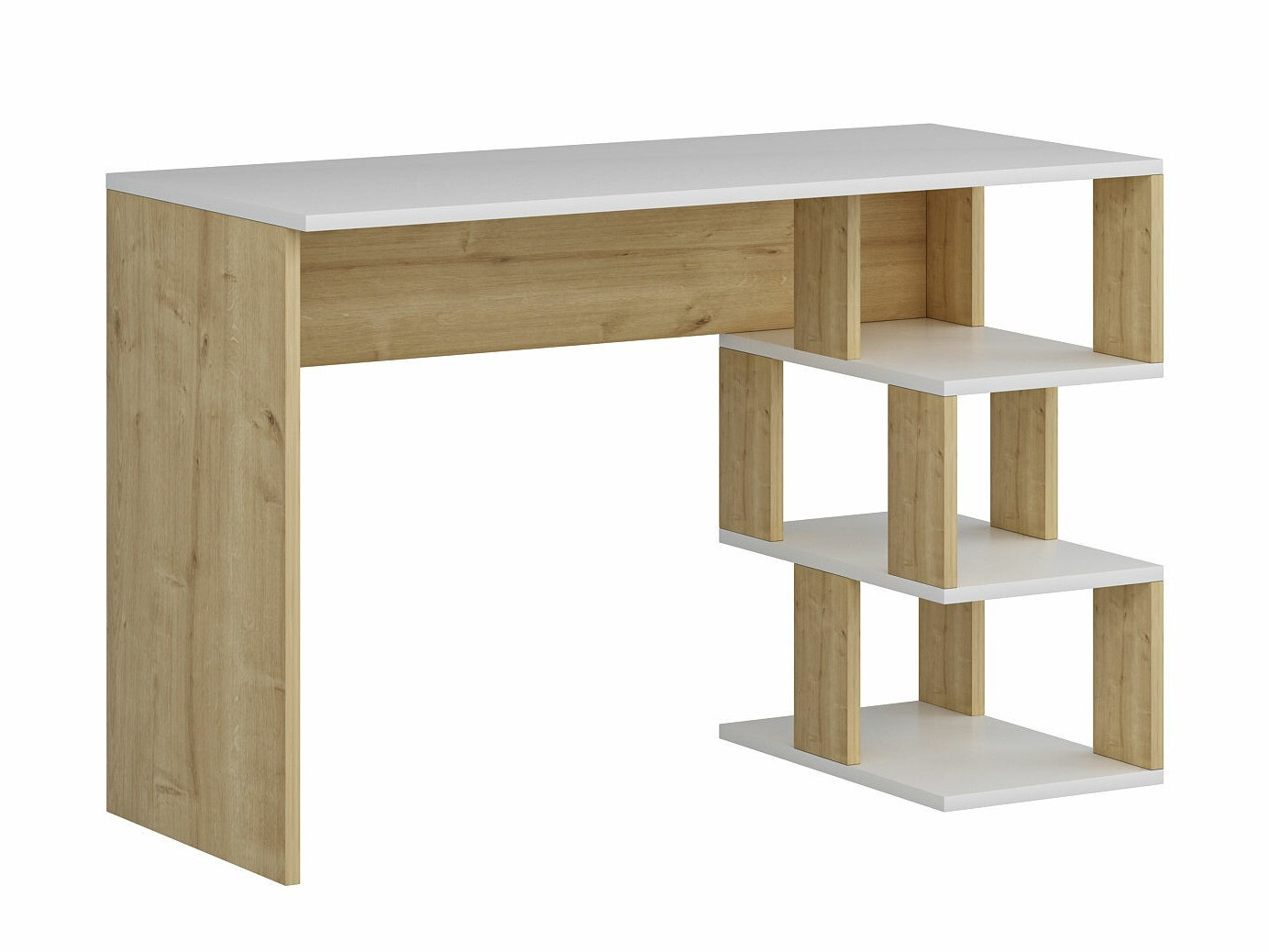 Письменный cтол Kailua 287 (Белый + Дуб)