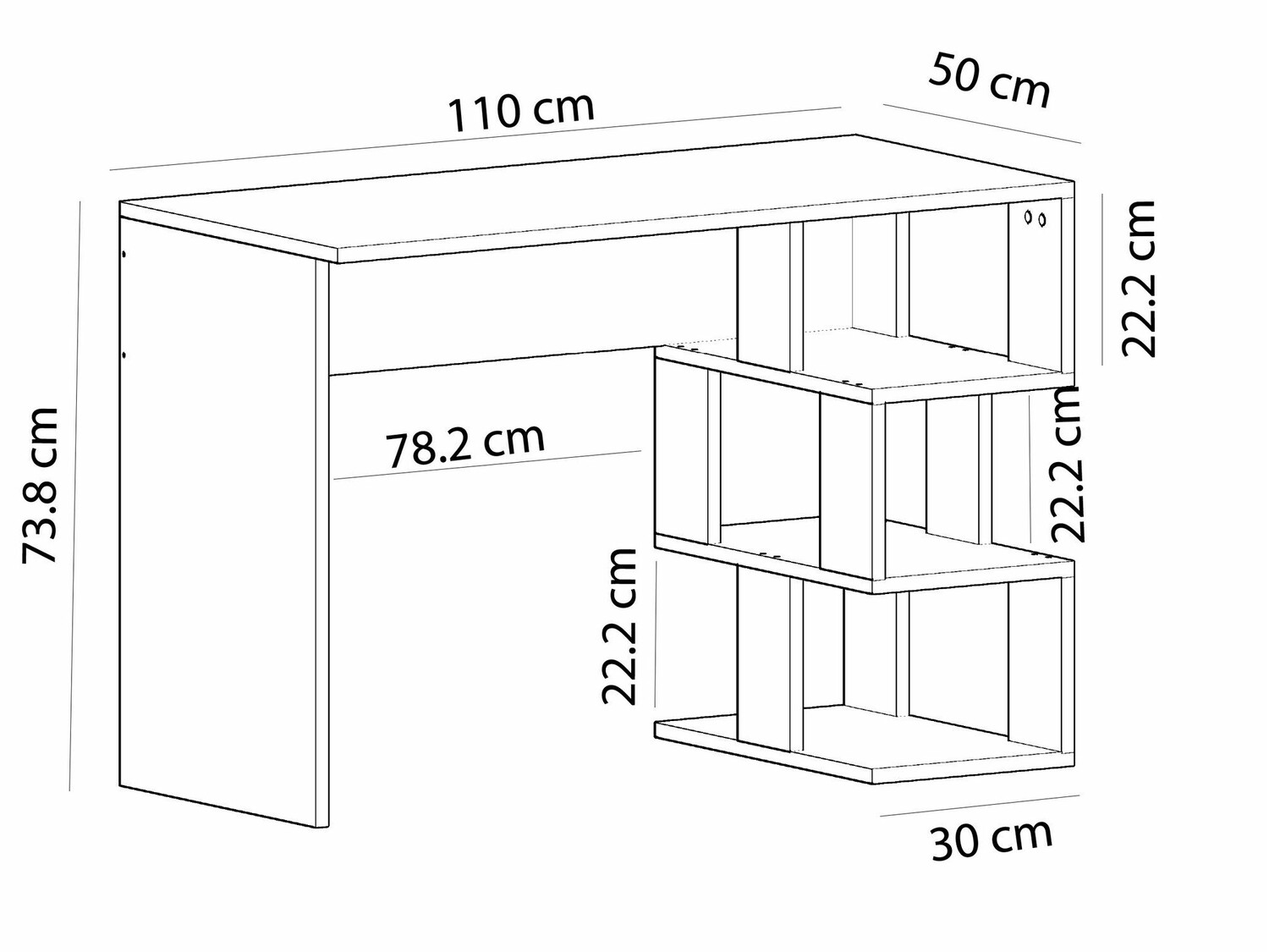Письменный cтол Kailua 287 (Белый)