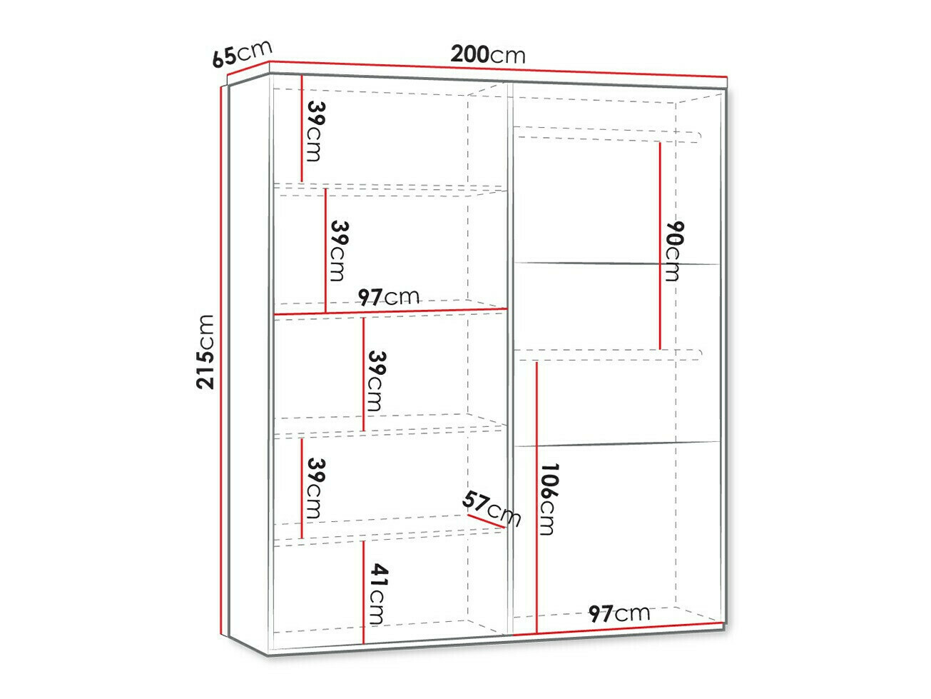 Skapis Honolulu 125 (Melns)
