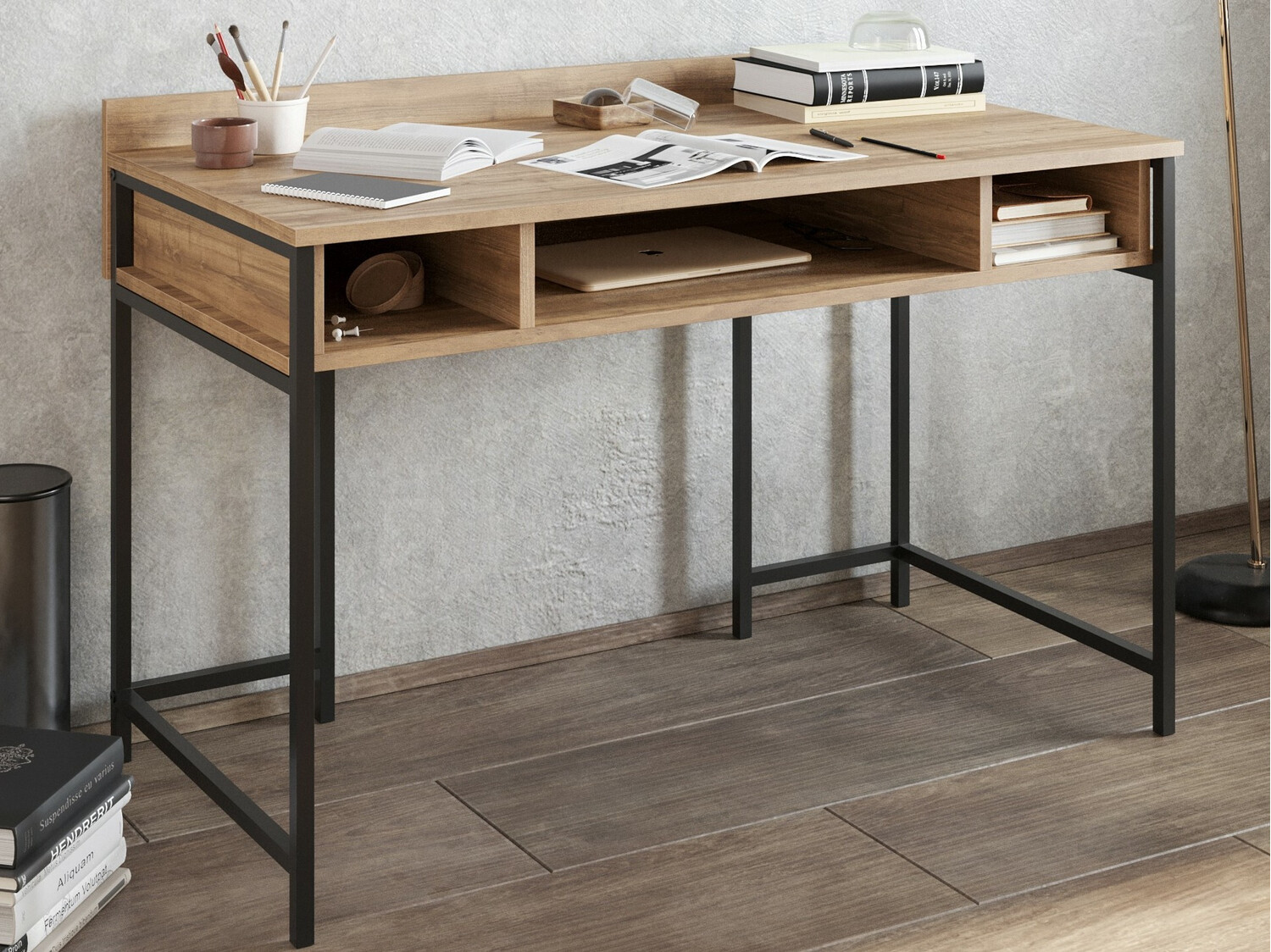 Письменный cтол Kailua 294 (Орех + Чёрный)