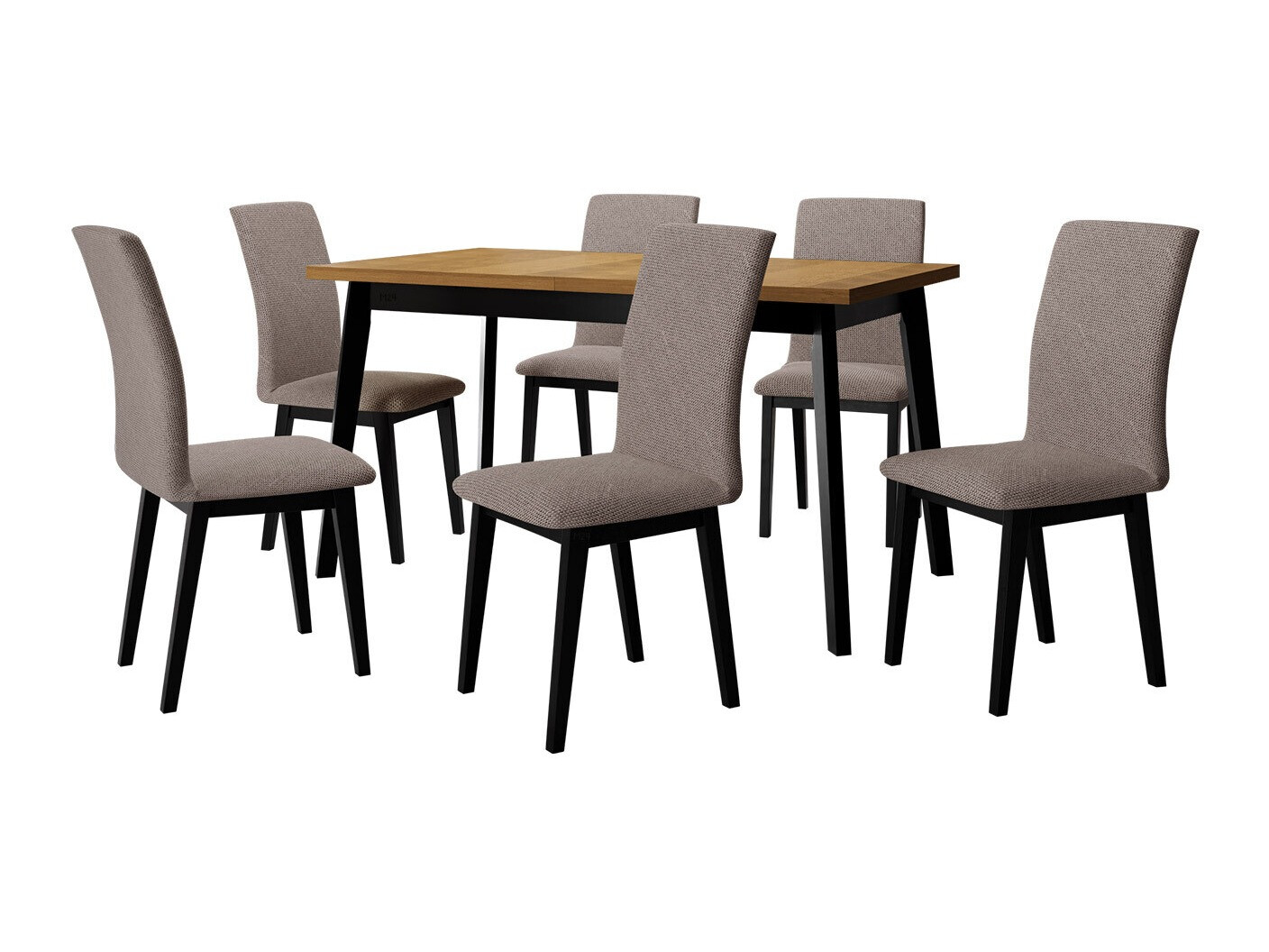 Ēdamistabas komplekts Victorville 322 (Melns)