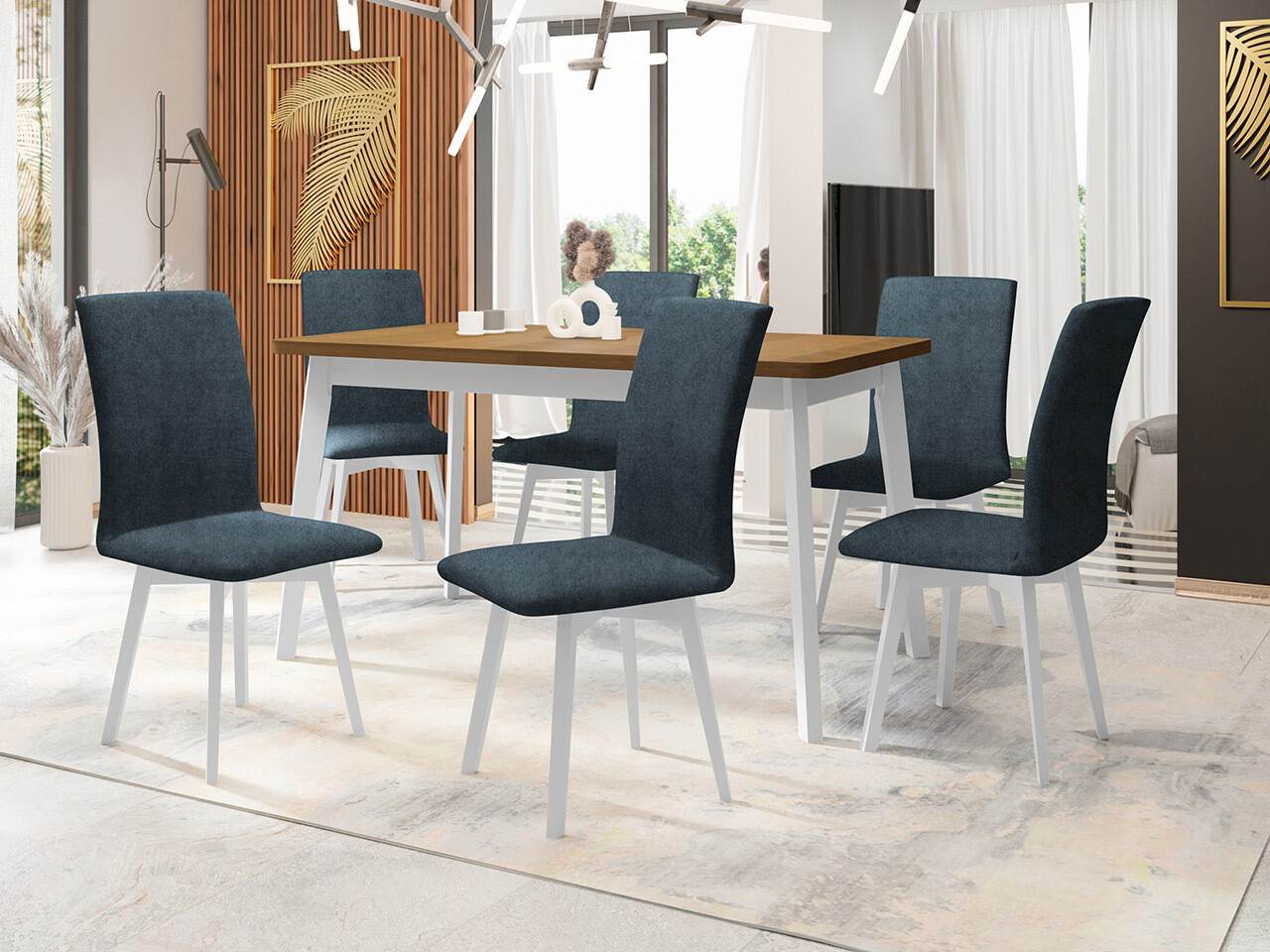 Ēdamistabas komplekts Victorville 324 (Balts)