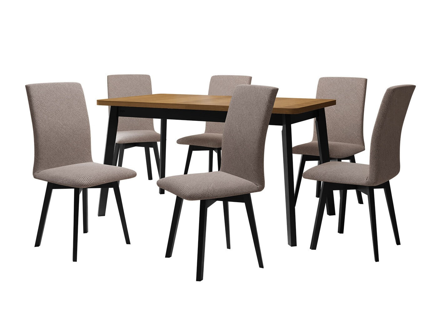 Ēdamistabas komplekts Victorville 324 (Melns)