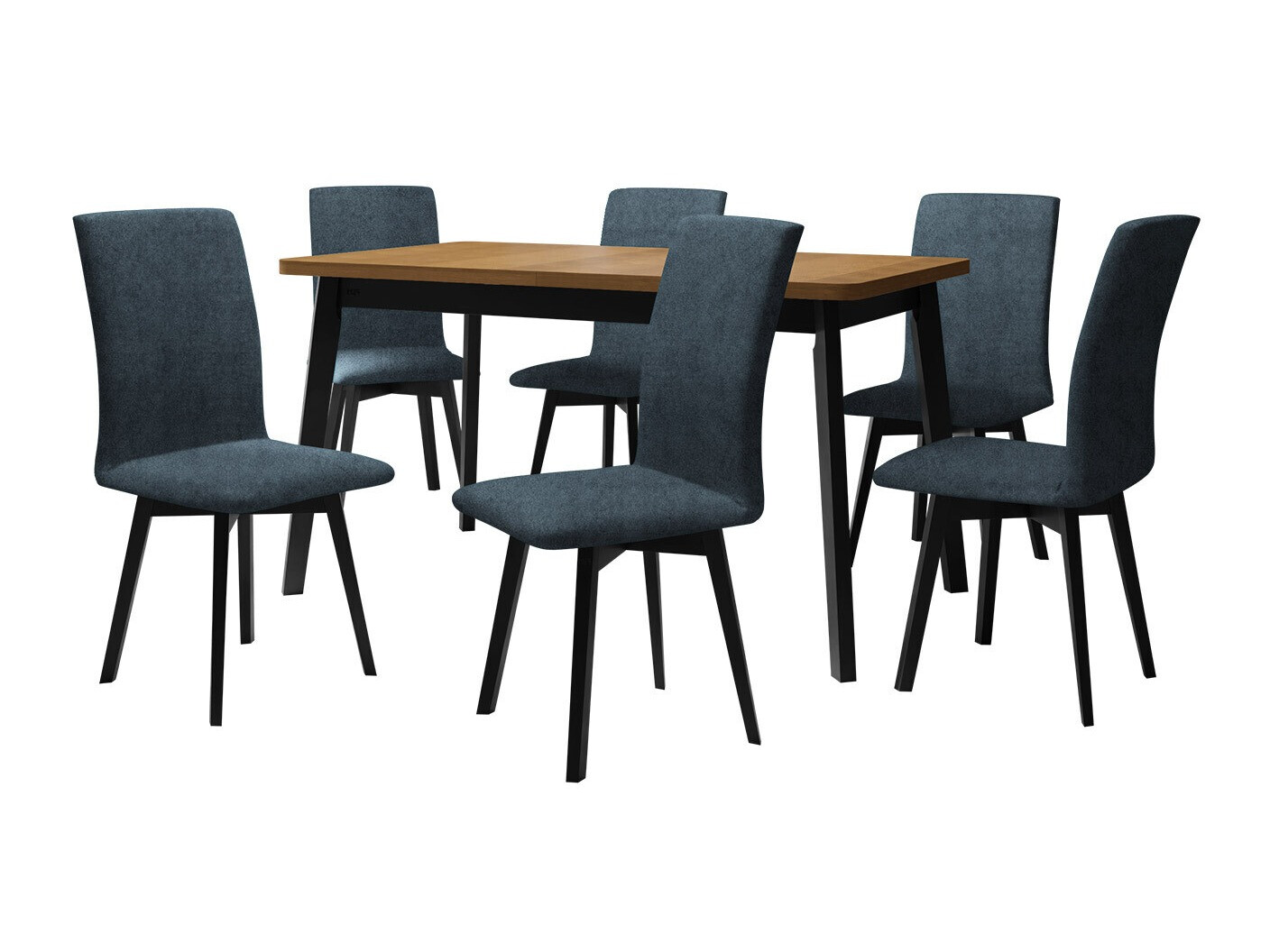 Ēdamistabas komplekts Victorville 324 (Melns)