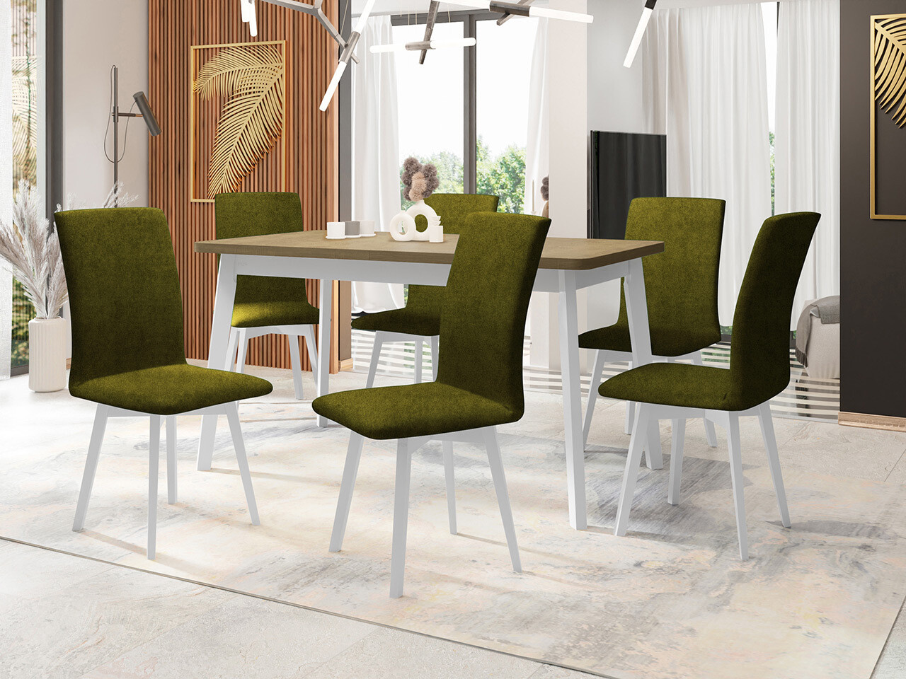 Ēdamistabas komplekts Victorville 325 (Balts)