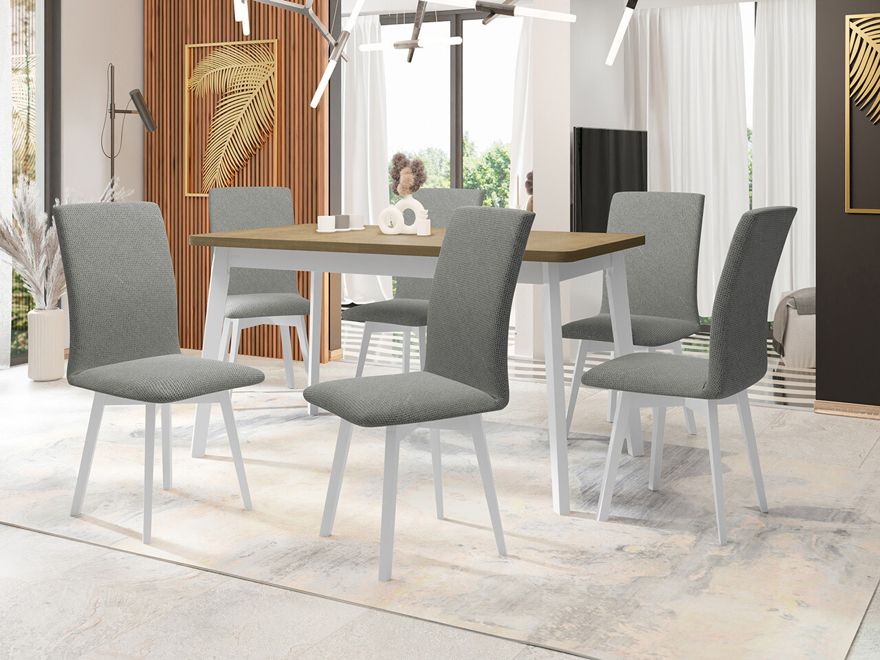 Ēdamistabas komplekts Victorville 325 (Balts)