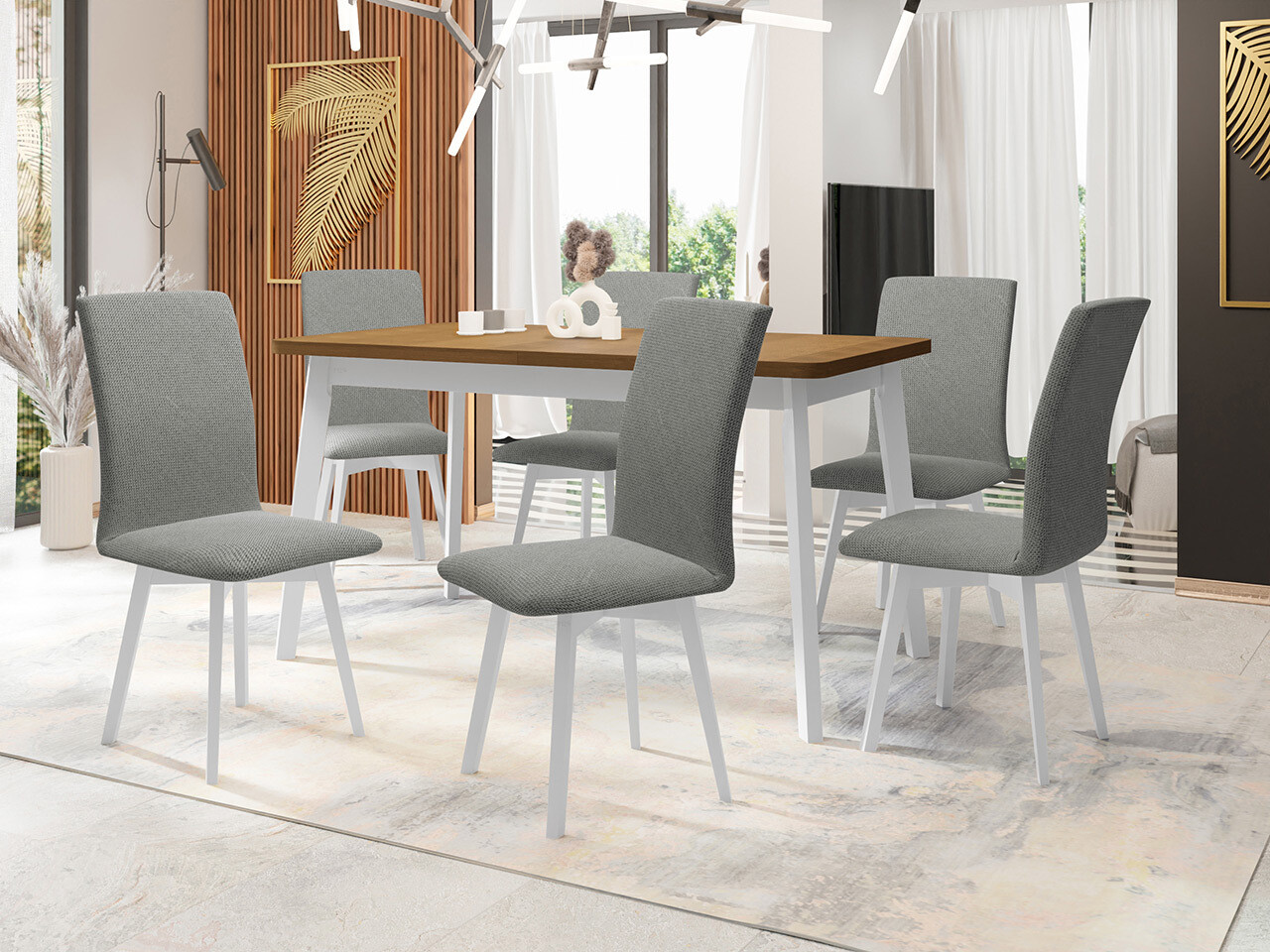 Обеденный гарнитур Victorville 324 (Белый)