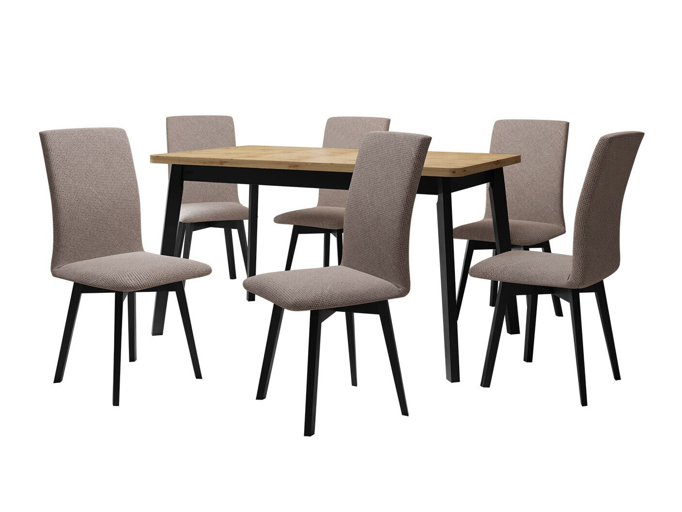 Ēdamistabas komplekts Victorville 326 (Melns)