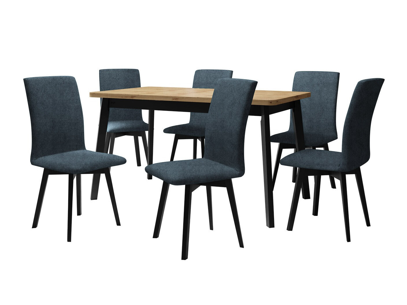 Ēdamistabas komplekts Victorville 326 (Melns)