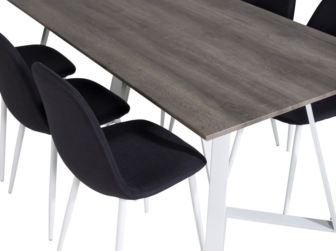 Обеденный гарнитур Dallas 1804 (Белый + Чёрный)