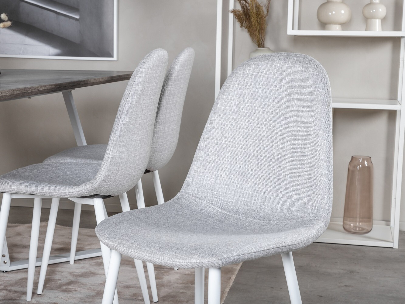 Обеденный гарнитур Dallas 1804 (Светло-серый + Белый)