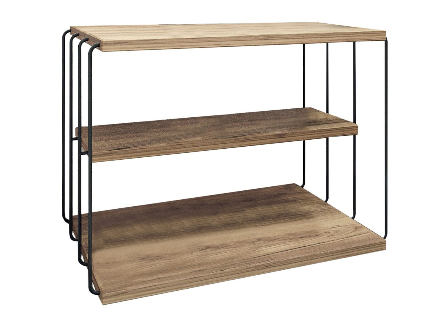 Kafijas galdiņš Kailua 381 (Melns + Priede)