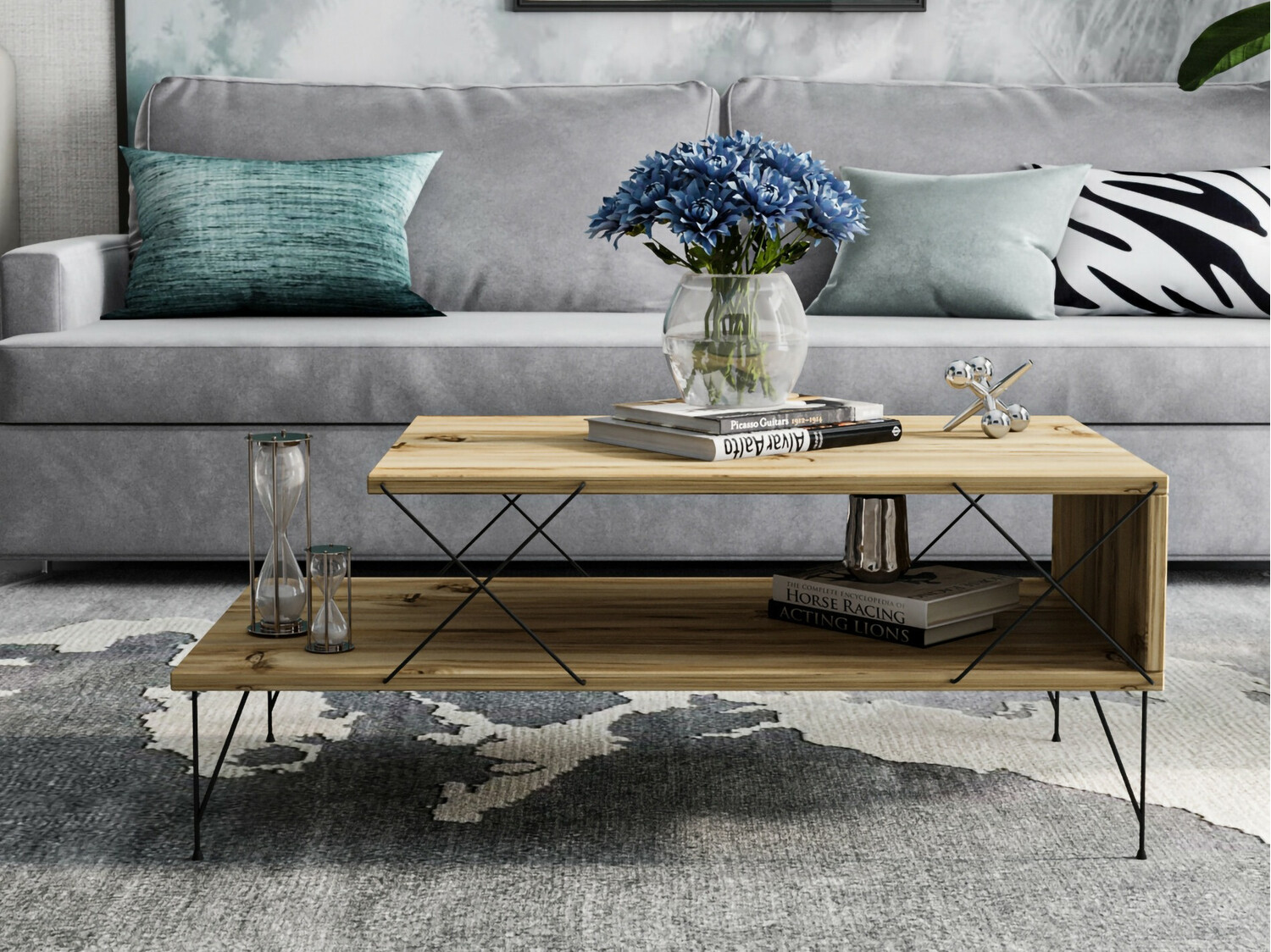 Žurnālu galdiņš Kailua 384 (Ozols)