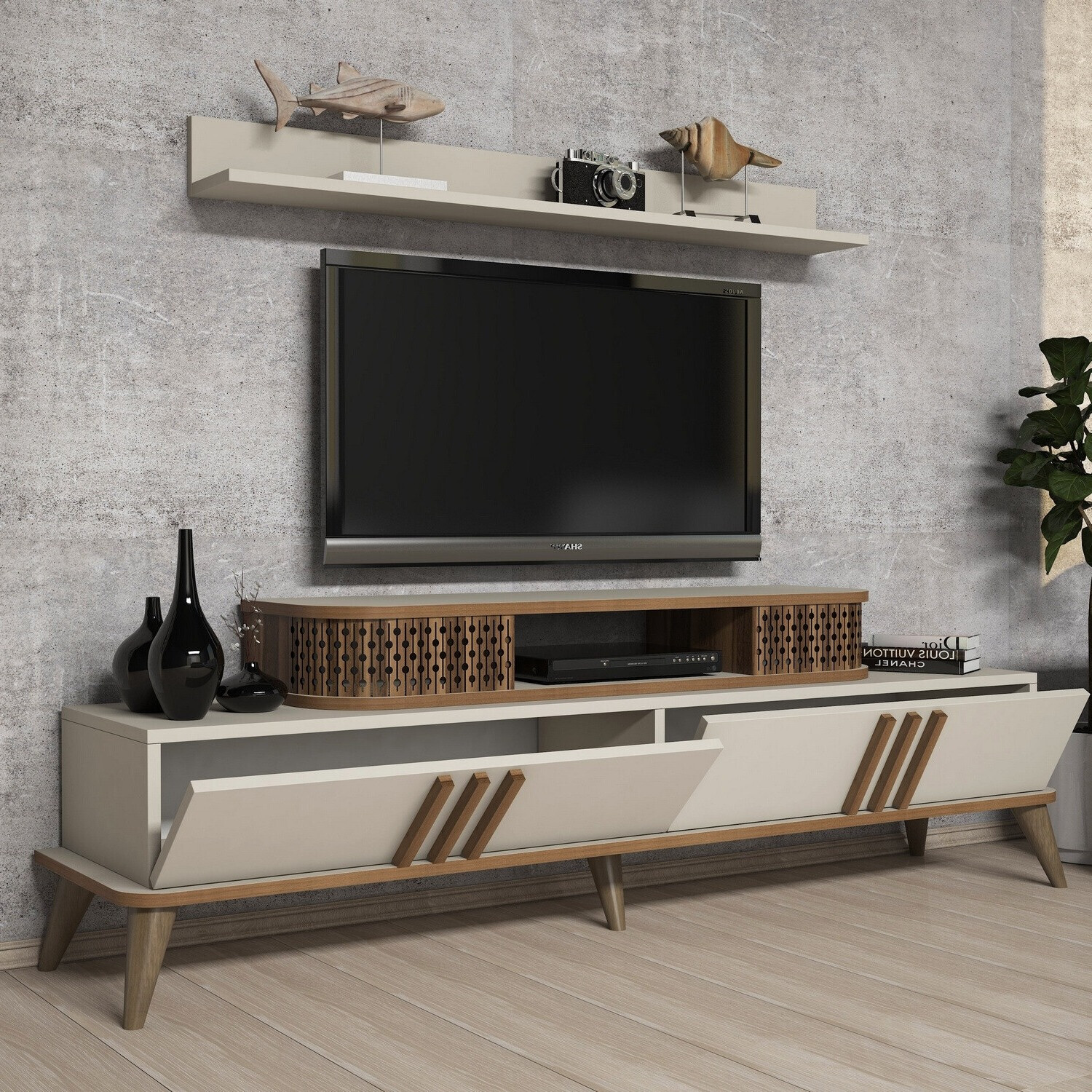 Viesistabas komplekts Kailua 385 (Krēms)