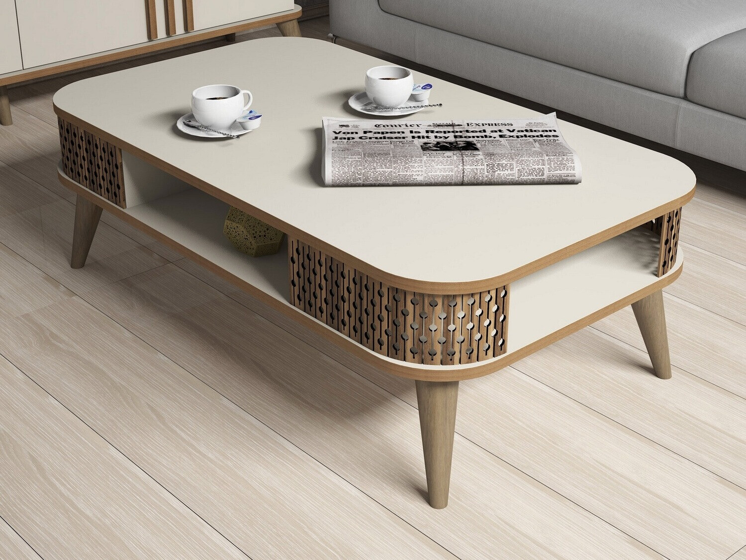 Viesistabas komplekts Kailua 385 (Krēms)