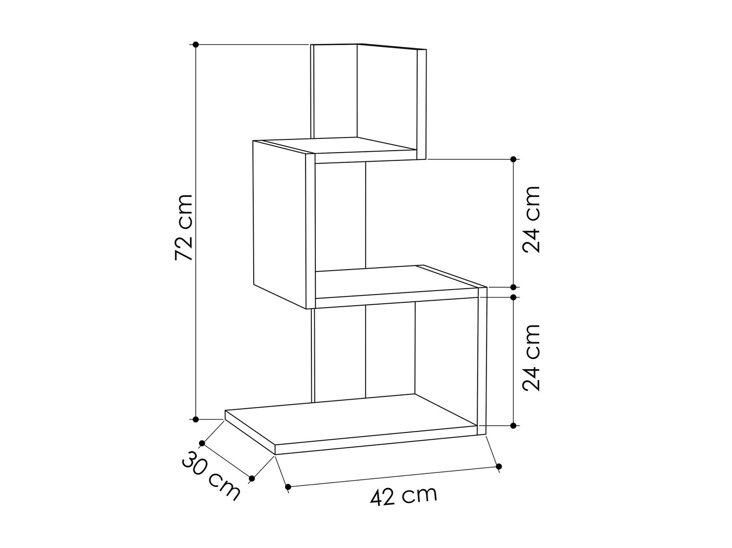 Kafijas galdiņš Kailua 401 (Balts + Ozols)