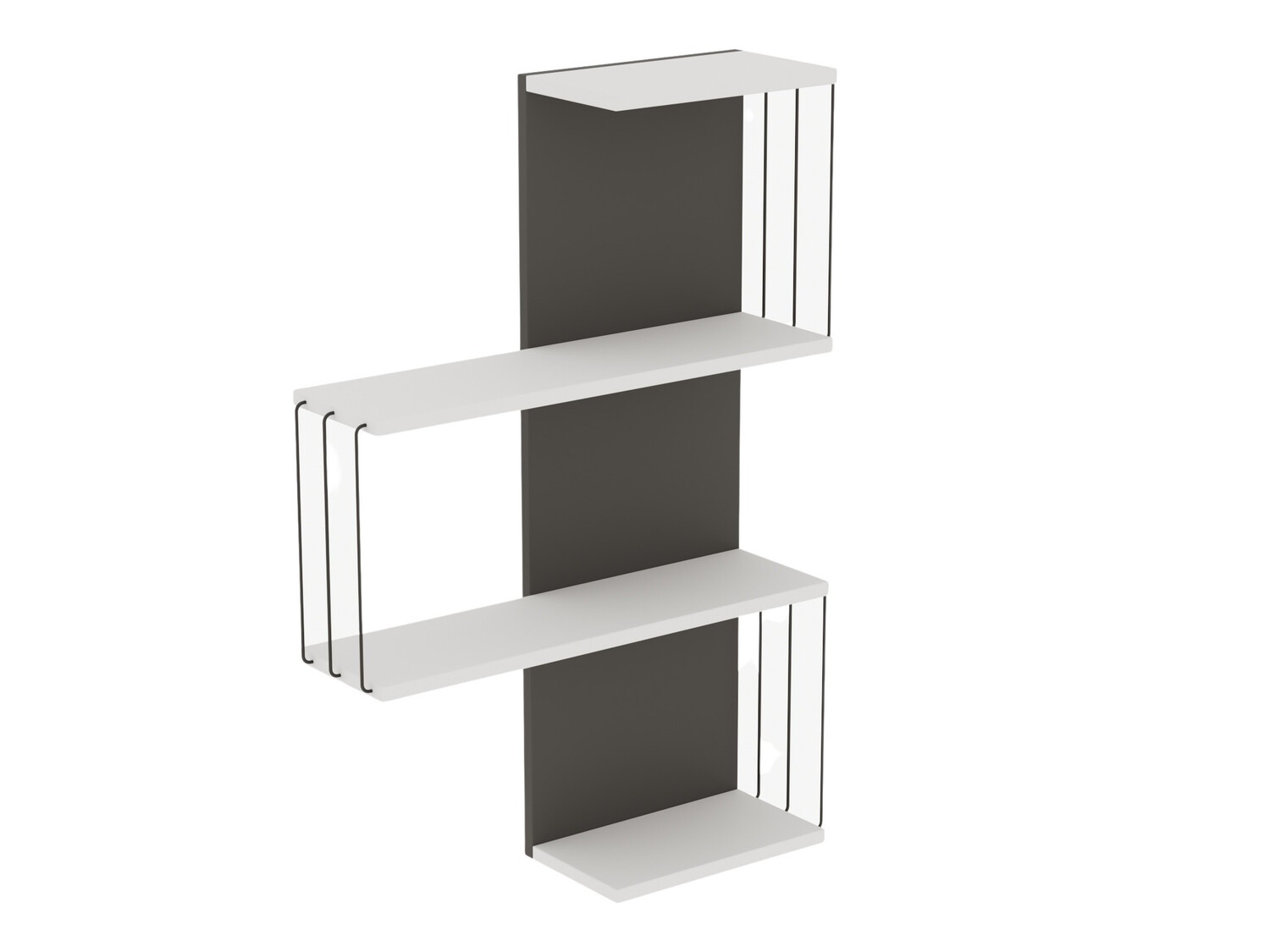 Piekarams plaukts Kailua 406 (Balts + Antracīts)