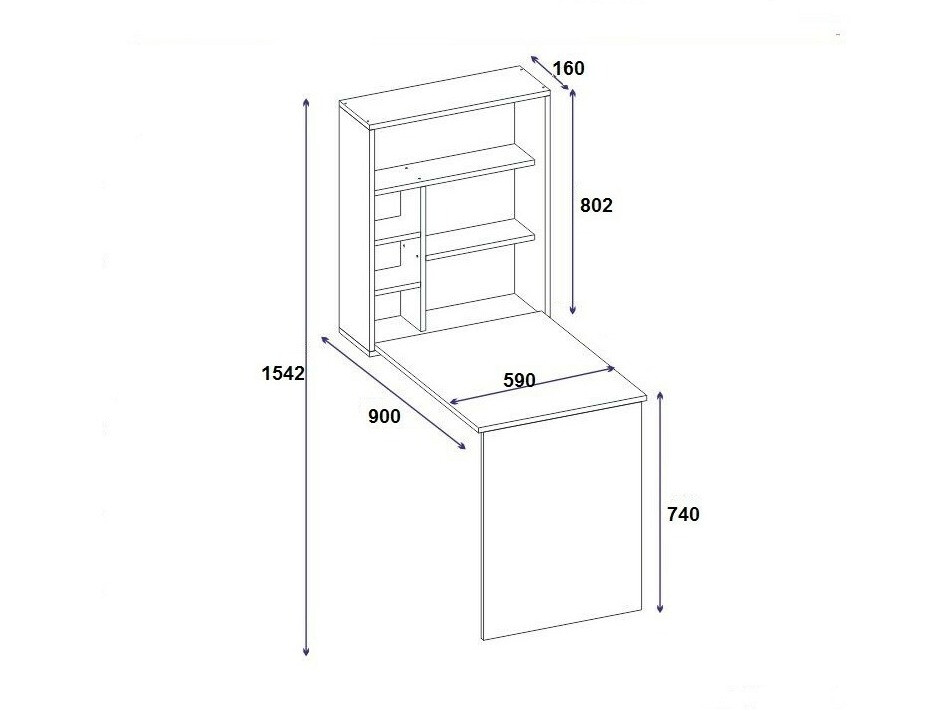 Письменный cтол Kailua 399 (Антрацит)
