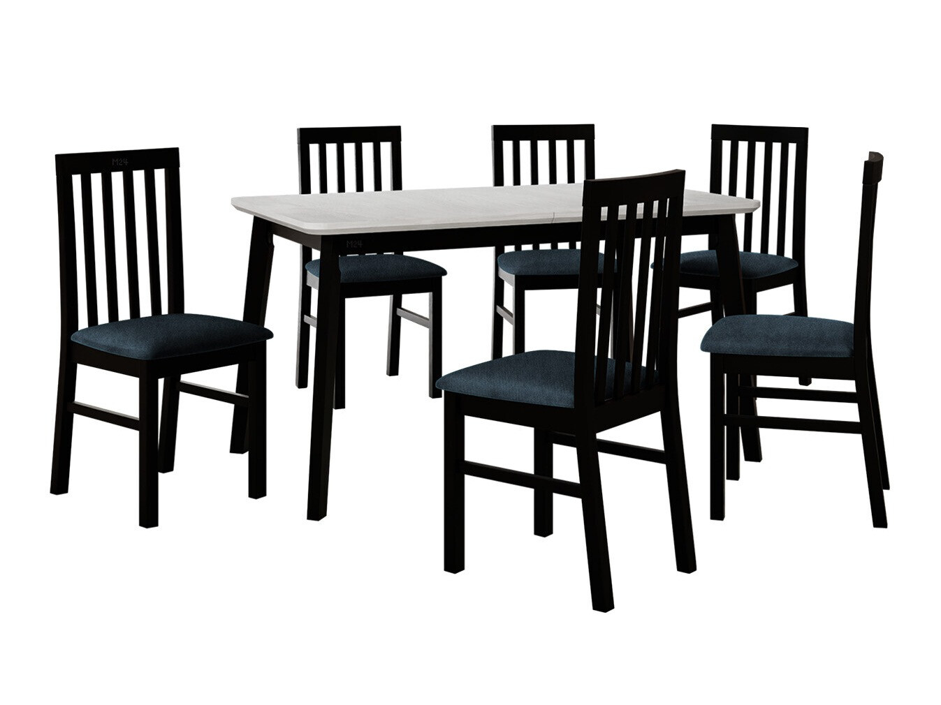 Ēdamistabas komplekts Victorville 267 (Melns)