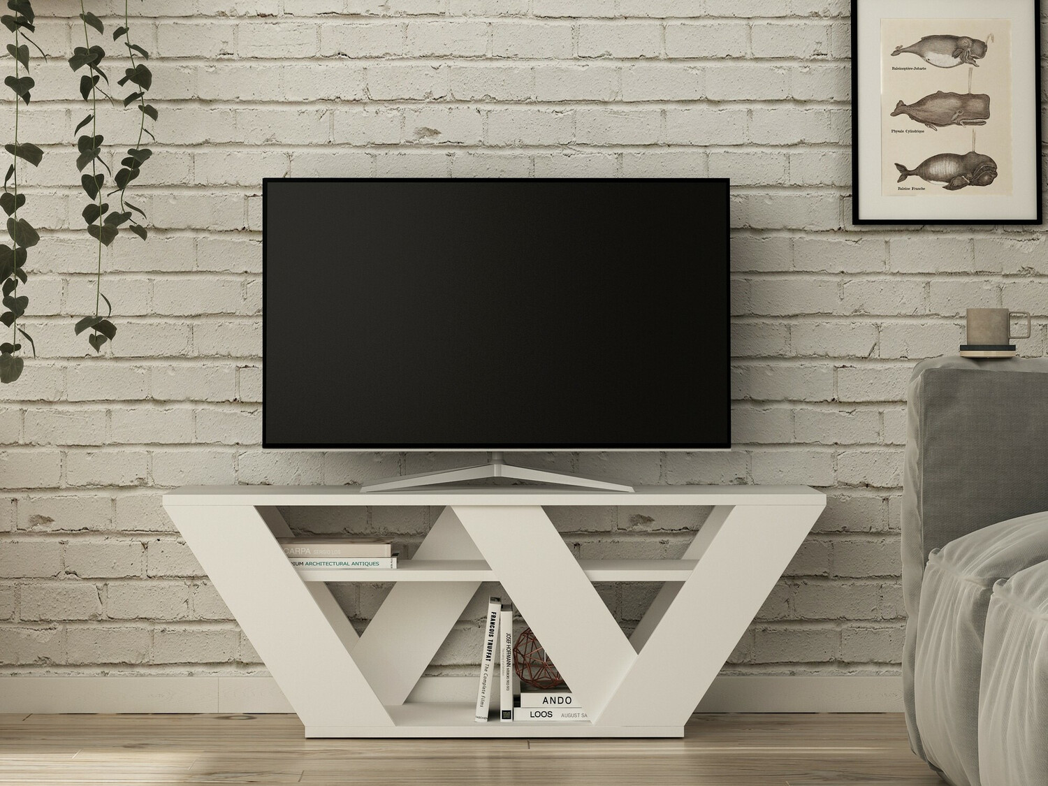 TV galds Kailua 457 (Balts)