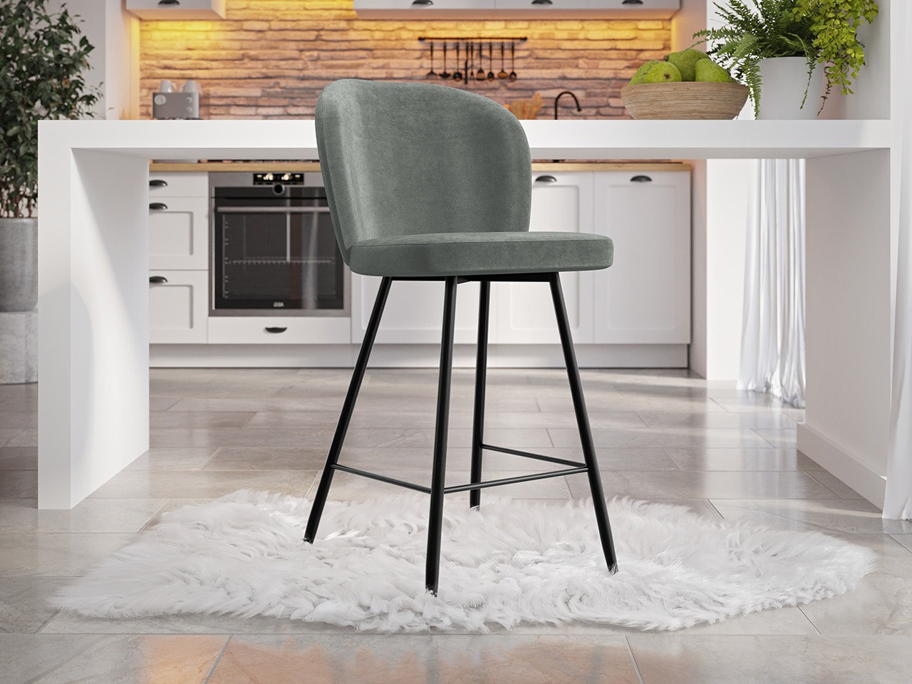 Bāra krēsls Jackson 101 (Melns + Magic Velvet 2217)