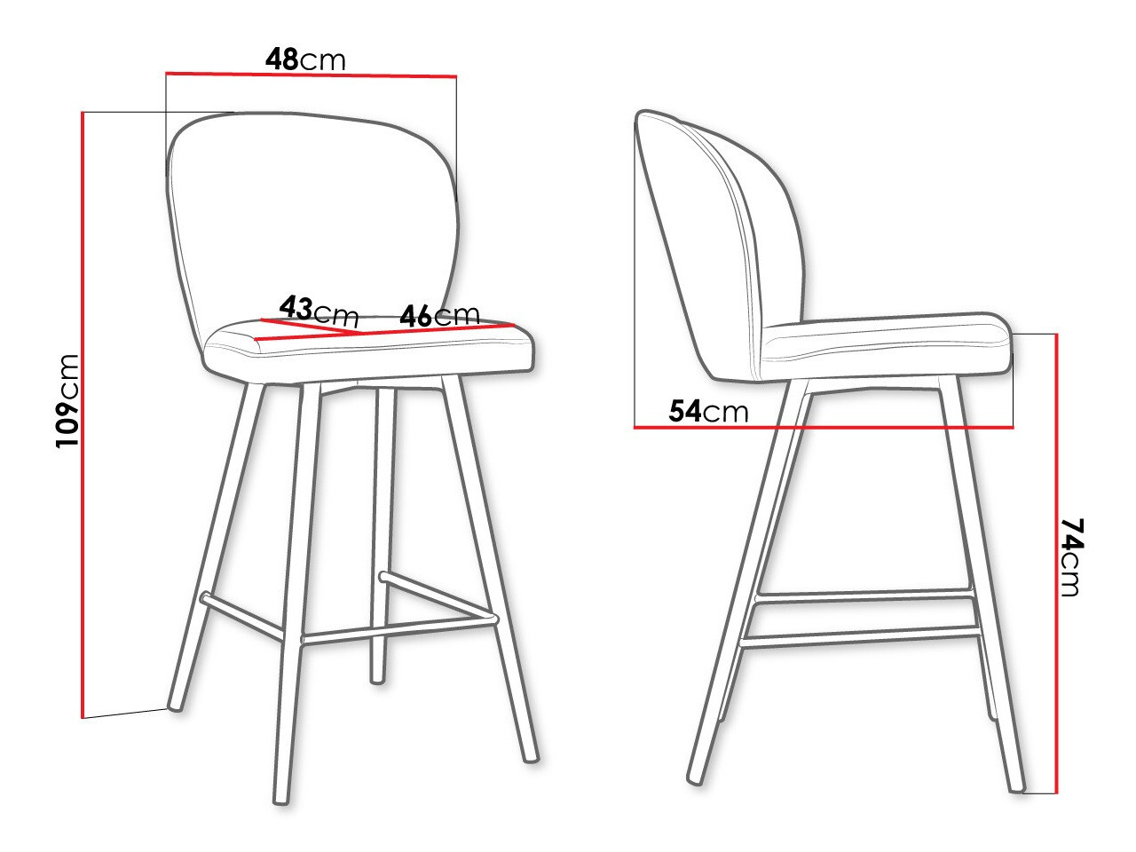 Bāra krēsls Jackson 101 (Melns + Magic Velvet 2217)