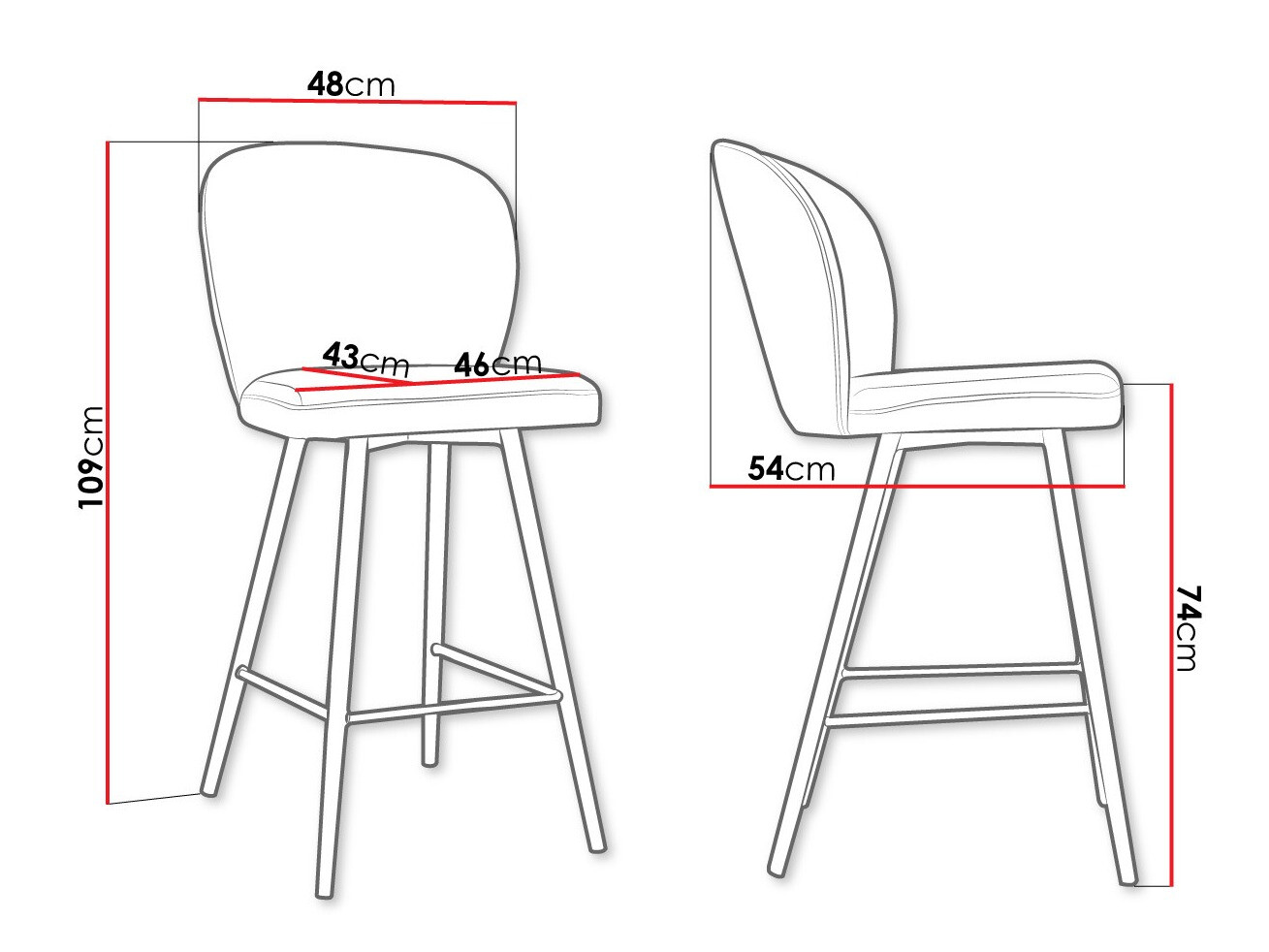 Bāra krēsls Jackson 101 (Melns + Magic Velvet 2225)