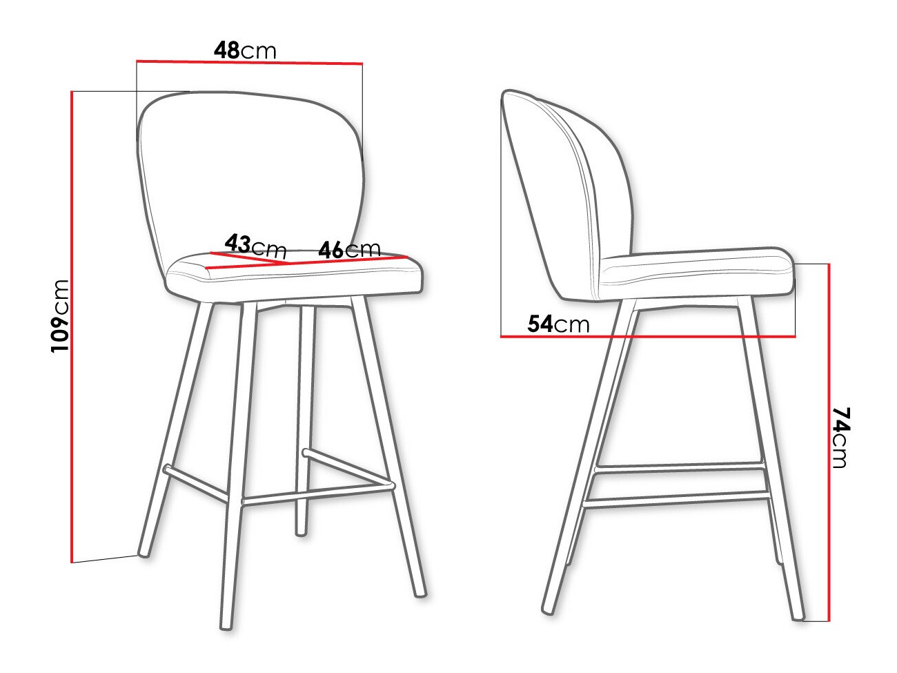 Bāra krēsls Jackson 101 (Melns + Magic Velvet 2240)