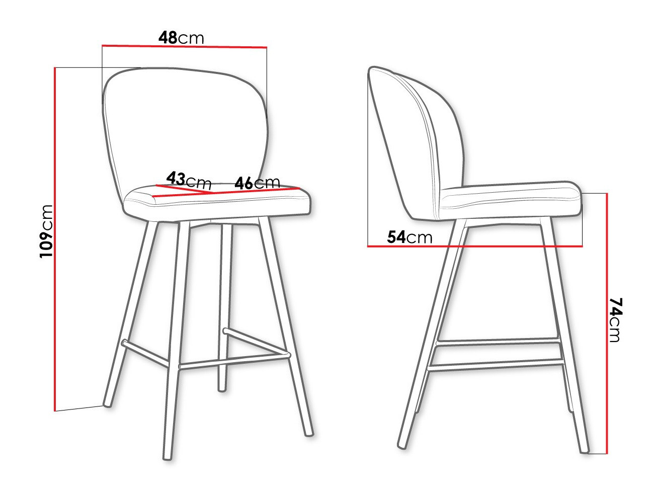 Bāra krēsls Jackson 101 (Melns + Magic Velvet 2258)