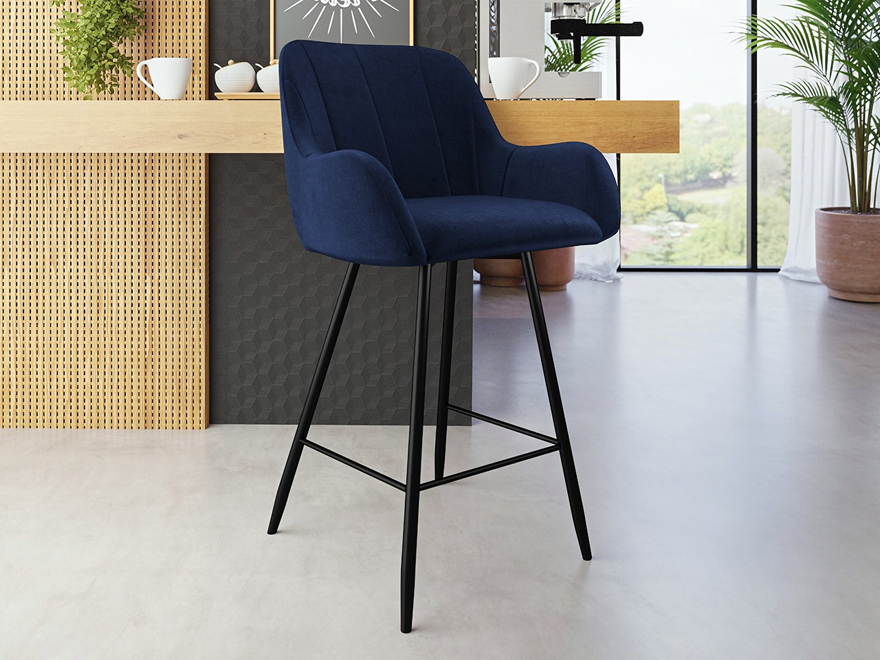 Bāra krēsls Jackson 102 (Melns + Magic Velvet 2216)