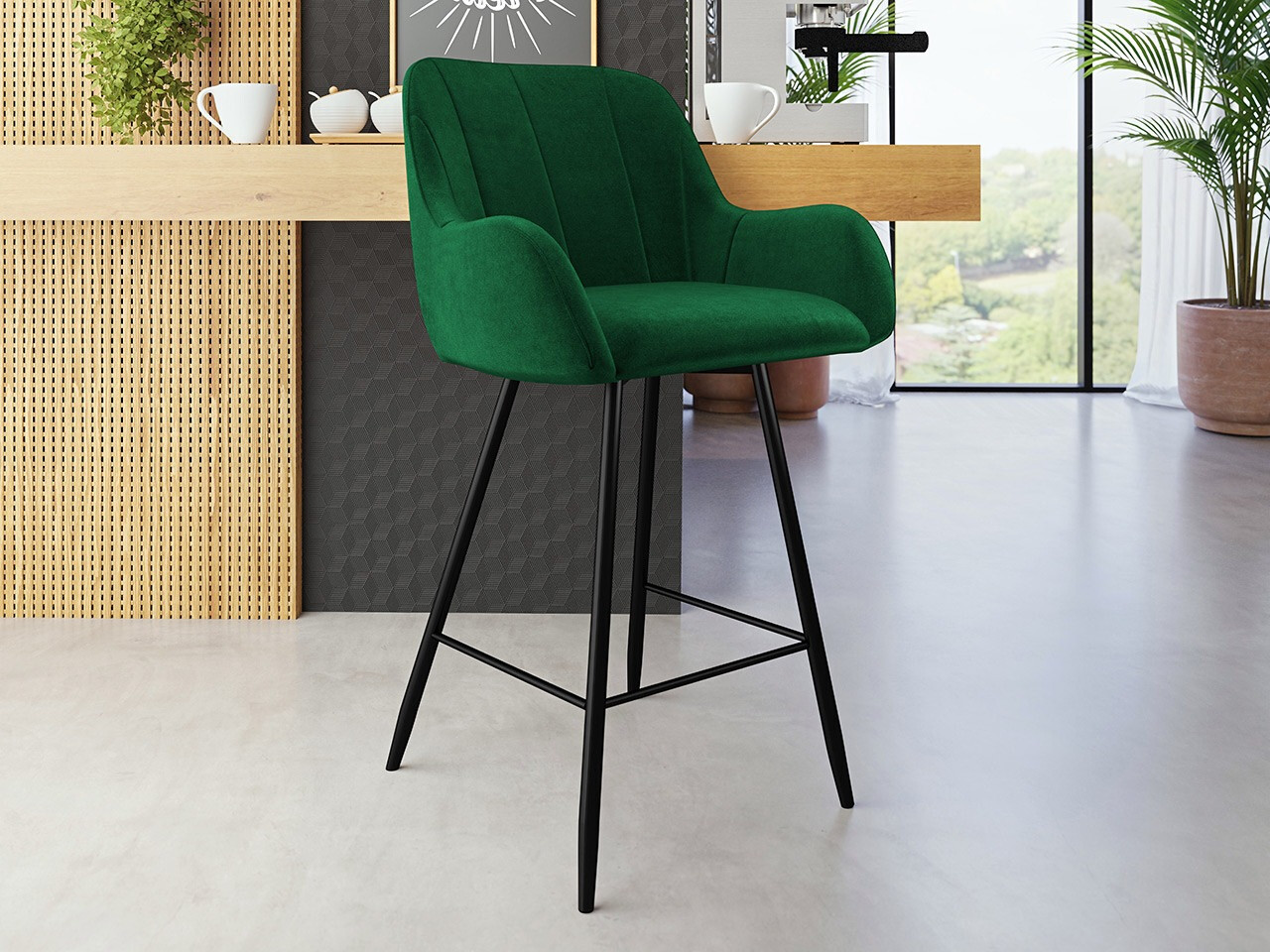 Bāra krēsls Jackson 102 (Melns + Magic Velvet 2225)