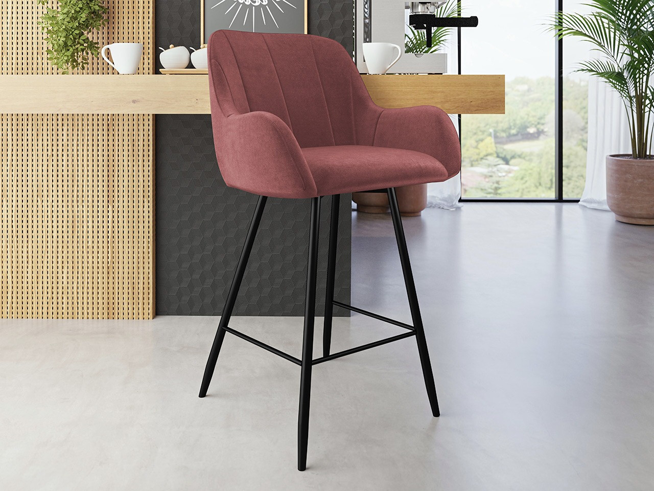 Bāra krēsls Jackson 102 (Melns + Magic Velvet 2258)