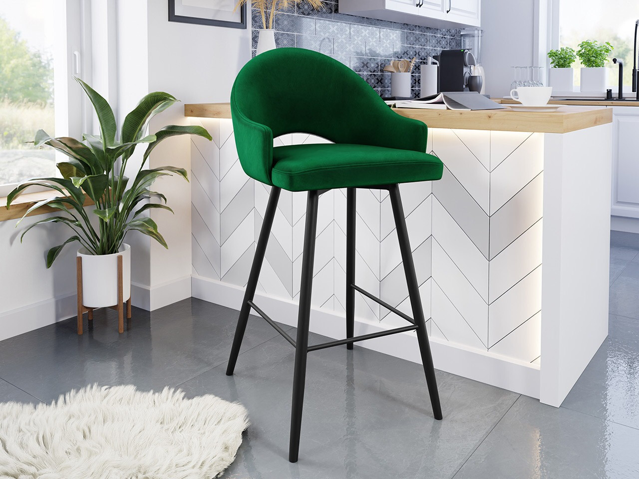 Bāra krēsls Jackson 103 (Melns + Magic Velvet 2225)