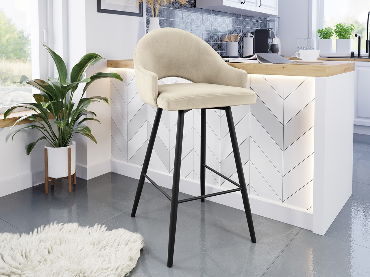 Bāra krēsls Jackson 103 (Melns + Magic Velvet 2250)