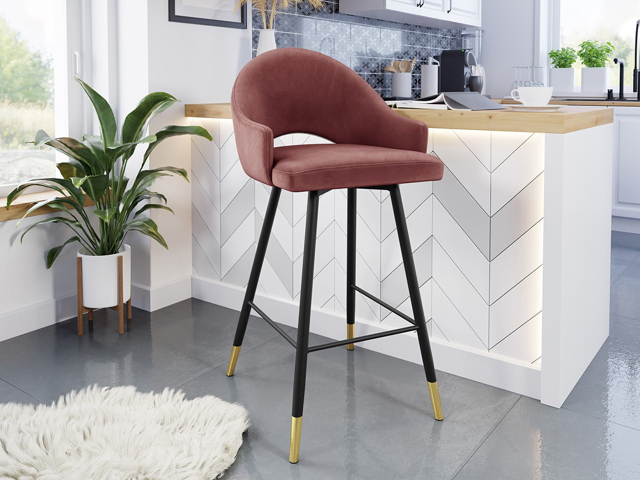 Bāra krēsls Jackson 103 (Melns + Magic Velvet 2258)