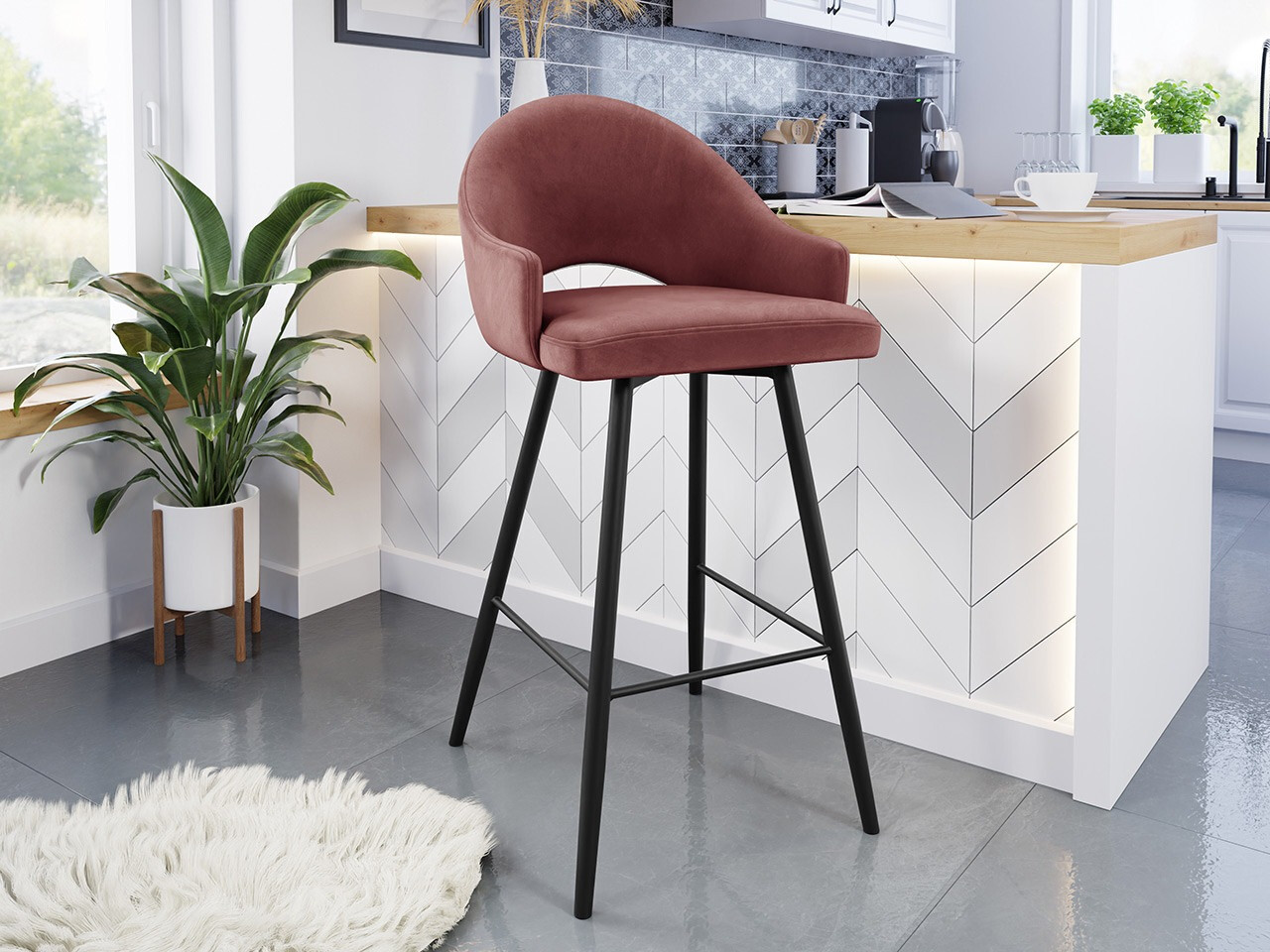 Bāra krēsls Jackson 103 (Melns + Magic Velvet 2258)