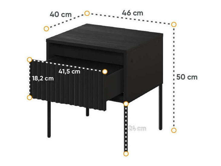 Naktsgaldiņš Fernolu 111 (Melns)