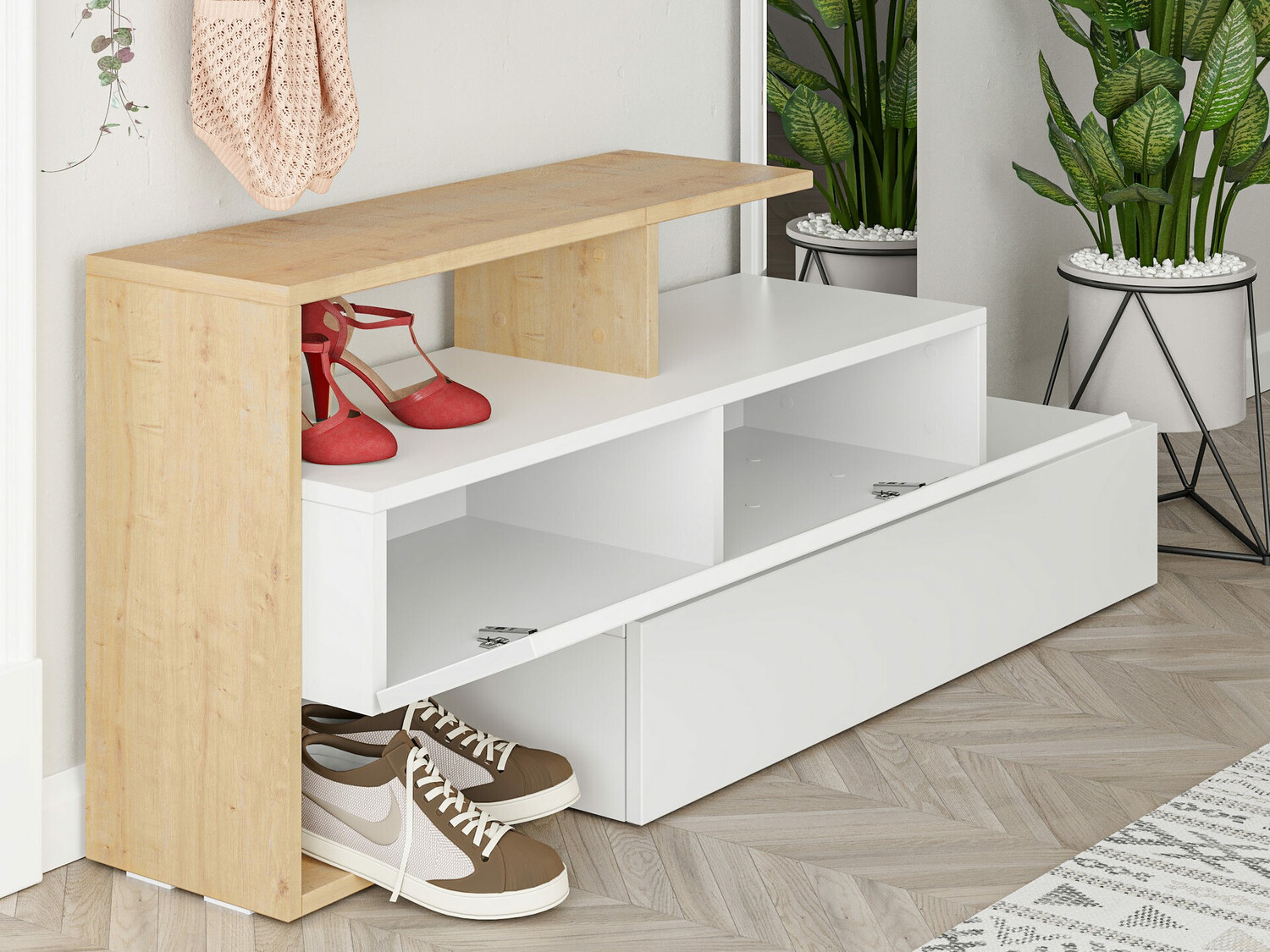 Прихожая Kailua 502 (Белый + Дуб)