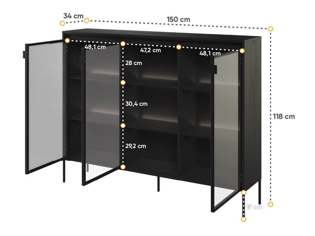 Шкафчик Fernolu 108 (Чёрный)
